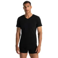 Bruno Banani V-Shirt BRUNO BANANI "FINE RIB", Herren, Gr. XXL, schwarz, Feinripp, Obermaterial: 96% Baumwolle, 4% Elasthan, unifarben, Basic hüftbedeckend, V-Ausschnitt, Shirts, Feinripp, Kurzarm, V-Neck, Cotton-Mix