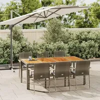 vidaXL Garten-Essgruppe 7-tlg. Grau