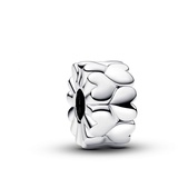 Pandora Moments Herzmuster Clip Charm aus Sterling Silber, Kompatibel Moments Armbändern, 792828C00
