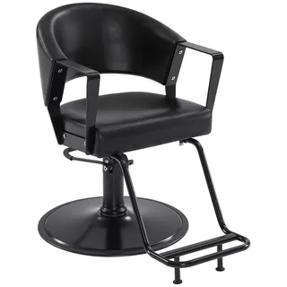 Barberpub Stuhl BarberPub Friseurstuhl Friseureinrichtung 2083 (Schwarz) schwarz