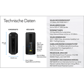 Netgear Nighthawk RS700S, WiFi 7 Tri-Band Router