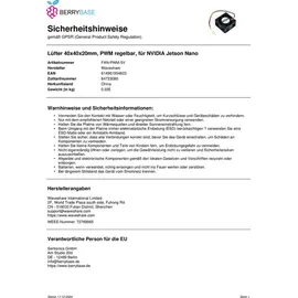 Waveshare Lüfter 40x40x20mm, PWM regelbar, für NVIDIA Jetson Nano