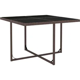 vidaXL Garten-Essgruppe 5-tlg. Tisch 109 x 109 cm braun