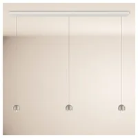 S.luce Pendelleuchte Beam LED Esstisch-Pendelleuchte Balken 160cm Aluminium, Warmweiß