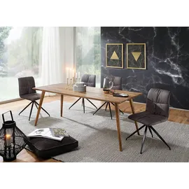 FineBuy Esstisch 120 x 76 x 60 cm braun