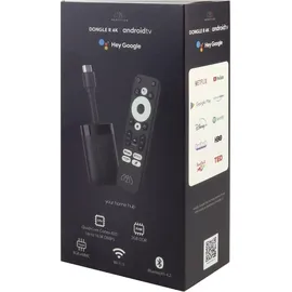 Homatics Dongle R Android TV Mediaplayer Stick Schwarz 4K WiFi5, Dolby Audio, Sprachfernbedienung)