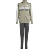 adidas Tiberio 3 Stripes Tricot Trainingsanzug Silver Pebble/Grey Six/Metal Grey/White 128