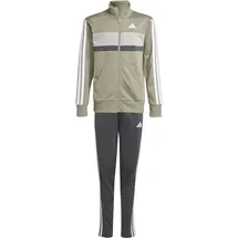 adidas Tiberio 3 Stripes Tricot Trainingsanzug Silver Pebble/Grey Six/Metal Grey/White 128