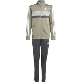 adidas Tiberio 3 Stripes Tricot Trainingsanzug Silver Pebble/Grey Six/Metal Grey/White 128