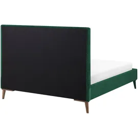Beliani Polsterbett 140 x 200 cm Dunkelgrün