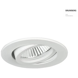 Brumberg Einbaustrahler LOOP-R,  ohne Fassung / LED Moduleinsatz, 20° schwenkbar, Recycling-Kunststoff, weiß BRUM-27063170