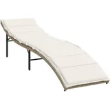 vidaXL Sonnenliege 199 x 55 x 50 cm Beige
