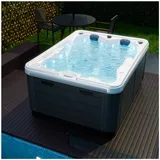 Tronitechnik Outdoor Whirlpool, 2 Personen, aus Sanitäracryl, winterfest isoliert, Joyonway Spa, Massagedüsen, Liegeplätze, LED, 620 Liter