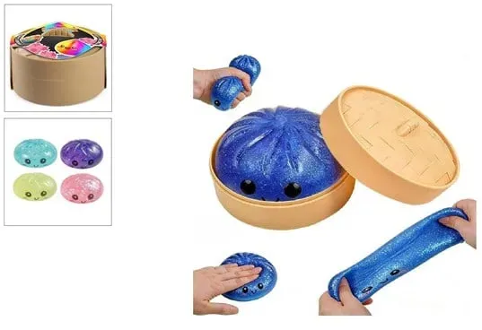 Kawaii Zuckerknödel 9 cm 4 assorted im Dampfkorb