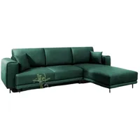 Luxusbetten24 Schlafsofa Designer Sofa Diana, mit Schlaffunktion und Stauraum grün