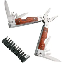 HERBERTZ Multitool Multifunktionswerkzeug Taschenmesser Werkzeug 11 Bits Etui