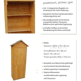 MuCoLa Geräteschrank 0,49 x 0,79 x 1,9 m natur