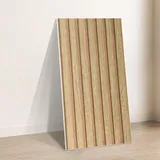 Takezuaa 20 Stück Selbstklebende Holzlatten Wandpaneele 30×60 cm, Braun Holzoptik Fliesenaufkleber, Fliesendekor Schallabsorbierende PET Wandpaneele für Wohnzimmer, Büro & Schlafzimmer