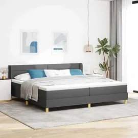 vidaXL Boxspringbett 200 x 200 cm Dunkelgrau
