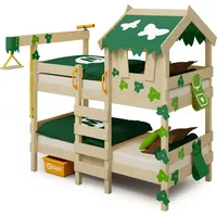 Wickey Kinderbett Etagenbett CrAzY Ivy mit Plane Hochbett, 90 x 200 cm Hausbett - grün/apfelgrün - Grün