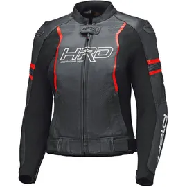 Held Street Rocket 4 Damen Motorrad Lederjacke Schwarz/Neonrot 40