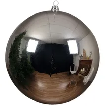 Kaemingk Weihnachtsbaumkugeln Bruchfest 14 cm 1 Stueck Silber Glanz