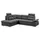 ed exciting design Ecksofa JAKARTA mit Bettfunktion, Kopfstützen Nierenkissen etc. schwarz