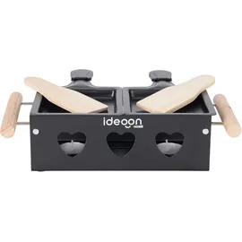 ideoon Raclette-Teelicht für 2 Personen schwarz