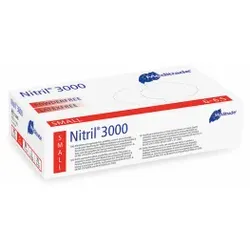Meditrade Nitril® 3000 Untersuchungshandschuh, Einmalhandschuh - Puderfrei, unsteril, wie eine zweite Haut, 1 Packung = 100 Stück, Größe S