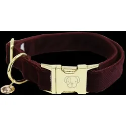 Hundehalsband Kentucky Corduroy bordeaux|bordeaux|karminrot XL