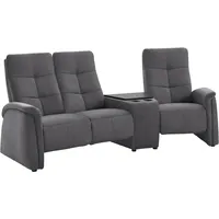 exxpo - sofa fashion 3-Sitzer EXXPO - SOFA FASHION "Tivoli, Kinosofa mit Relaxfunktion, mit Ablagetisch und Stauraum", grau, B:258cm H:109cm T:152cm, Sofas, bequem und komfortabel, hohe Rückenlehne