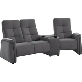 exxpo - sofa fashion 3-Sitzer EXXPO - SOFA FASHION "Tivoli, Kinosofa mit Relaxfunktion, mit Ablagetisch und Stauraum", grau, B:258cm H:109cm T:152cm, Sofas, bequem und komfortabel, hohe Rückenlehne