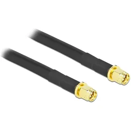 DeLock Antennenkabel SMA Stecker zu SMA Stecker 5 m Schwarz