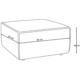 Konsimo Hocker Napi 83 x 45 x 83 cm Gelb