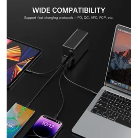 CHOETECH B635BK (27000 mAh, 222.50 W, 99.90 Wh), Powerbank 2xUSB-A / 2xUSB-C, Schwarz