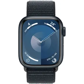 Apple Watch Series 9 GPS + Cellular 41 mm Aluminiumgehäuse mitternacht, Sport Loop mitternacht One Size