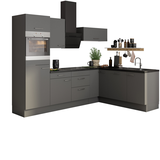 OPTIFIT Winkelküche Optikoncept Mats 270 cm Basaltgrau