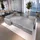 masseno Ecksofa U-Form Polyester 4-Sitzer Schwarz