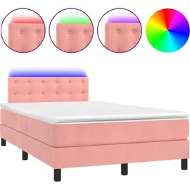 vidaXL Boxspringbett 120 x 200 cm Rosa