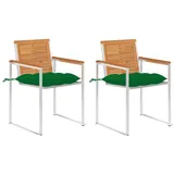 vidaXL Gartenstuhl 56 x 56 x 85 cm grün 2 St.