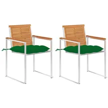 vidaXL Gartenstuhl 56 x 56 x 85 cm grün 2 St.