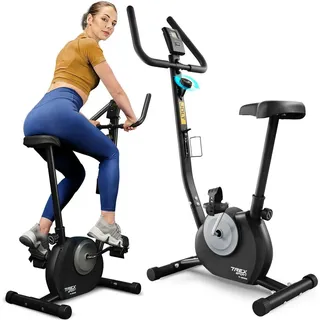 trex sport Heimtrainer Fahrrad TX-250MB JOLT | Mechanisches Fitnessbike | Fahrrad für zuhause bis 100kg mit Pulssensor, 5 Sitzhöhen, stabil | Schwarz