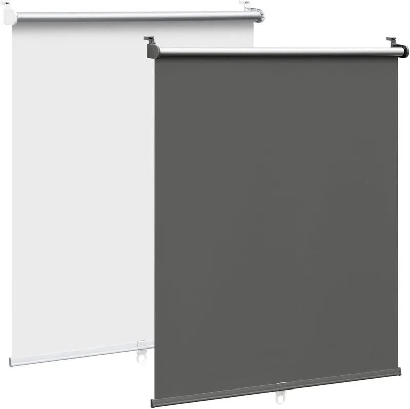 WOLTU Verdunkelungs-Rollo ohne Bohren, Klemmfix Thermo-Rollo für Innenräume, Sicht- und Sonnenschutz-Rollo, schnurlos, Klemm-Rollo für Fenster und Türen, 95x150 cm, Anthrazit