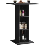 PKline Bartisch Hausbar Tresentisch Küchentisch Küche Tisch Tresen Bar Regal schwarz