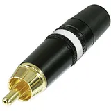 Rean AV Cinch-Steckverbinder Stecker, gerade Polzahl 2 Schwarz,