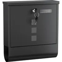 Wiltec Briefkasten schwarz inkl. Zeitungsfach
