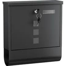 Wiltec Briefkasten schwarz inkl. Zeitungsfach