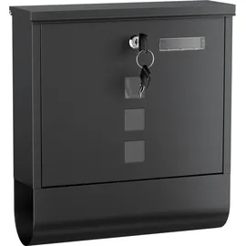 Wiltec Briefkasten schwarz inkl. Zeitungsfach