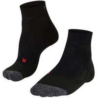 Falke TE2 Short M SSO Cotton Anti-Blister 1 Pair Tennis Socks, Black (Black 3000), 11-12.5