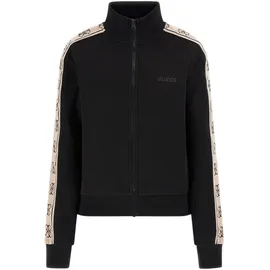 GUESS Damen Sweatjacke Britney schwarz/weiß/beige L